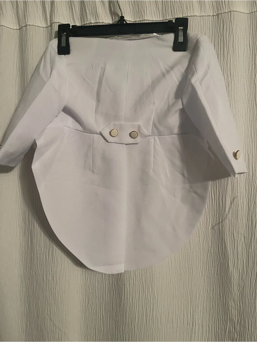 Classic White Tuxedo One-Piece for Kids with Bow Tie